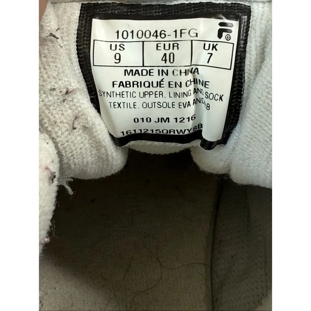 Fila Disruptor II Premium White Sneaker White Women’s Size 9 US See Description